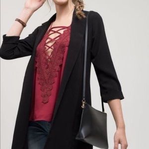 NWT Nine Britton Cranberry Blouse Size Small